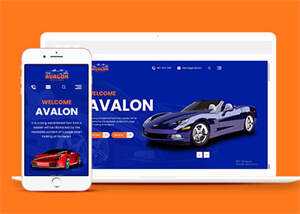 简洁豪华汽车4S店保养网站模板 - 淘金派资源网