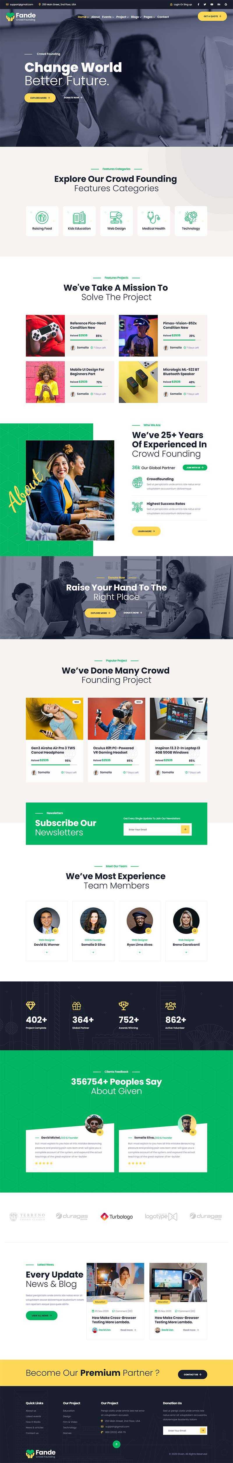 创业投资众筹平台HTML5模板 - 淘金派资源网