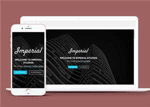 平面设计创意工作室响应式网页模板 - 淘金派资源网