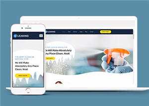 简洁家政业务动态展示响应式网页模板下载 - 淘金派资源网