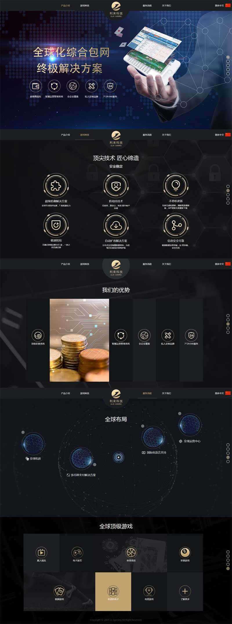 大气的智能软件介绍单页滚屏网站html模板 - 淘金派资源网