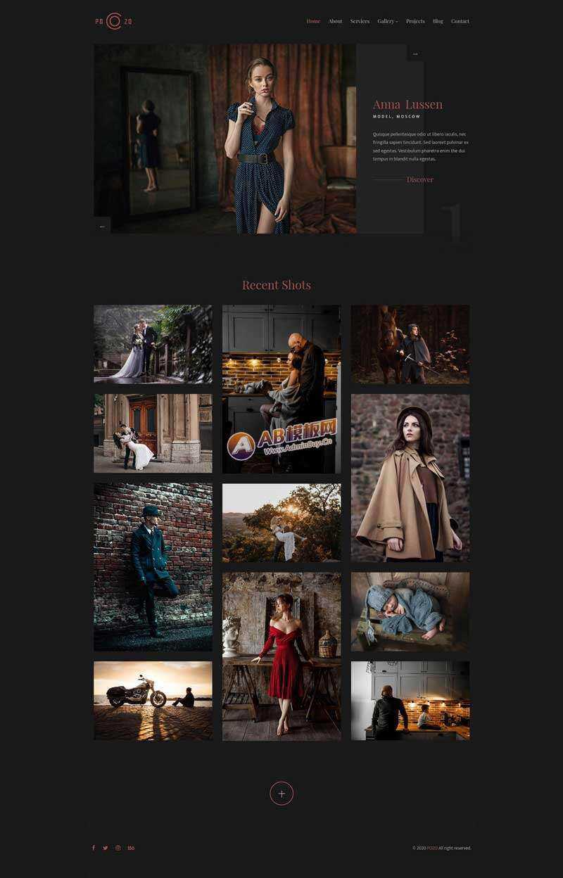 精美摄影作品集网站html模板 - 淘金派资源网