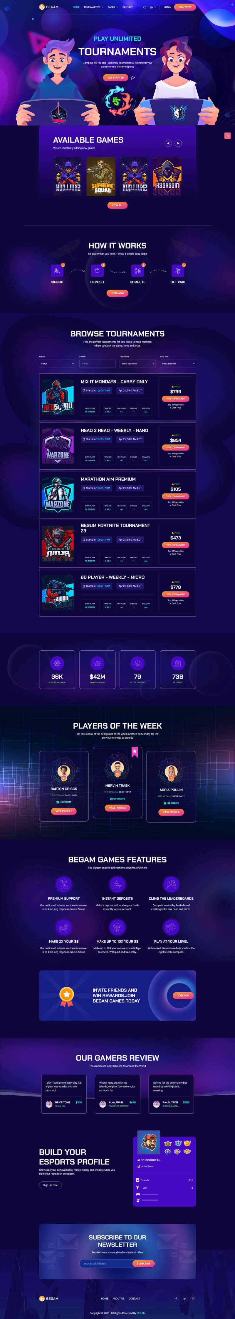 响应式的电子游戏产品销售平台HTML模板 - 淘金派资源网