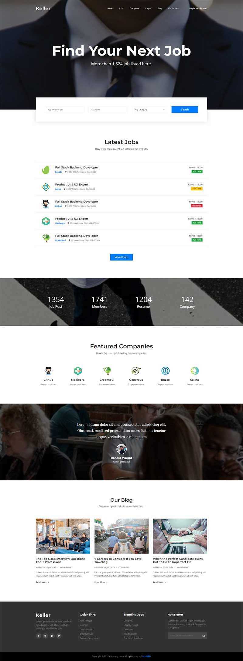 创意商务咨询服务企业网站html模板 - 淘金派资源网