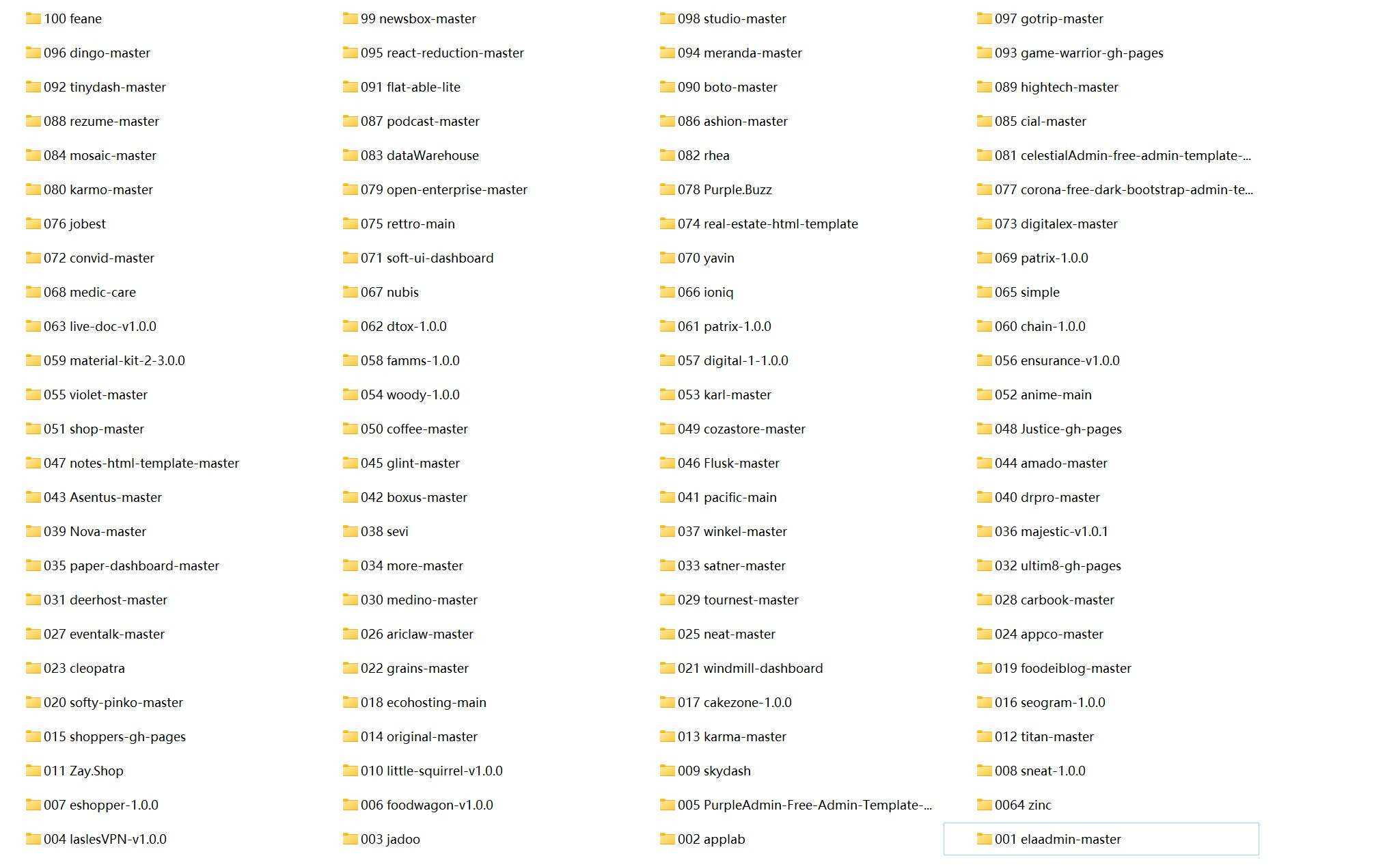 2022年新款100个HTML5模板 包含后台和各类型前端 - 淘金派资源网