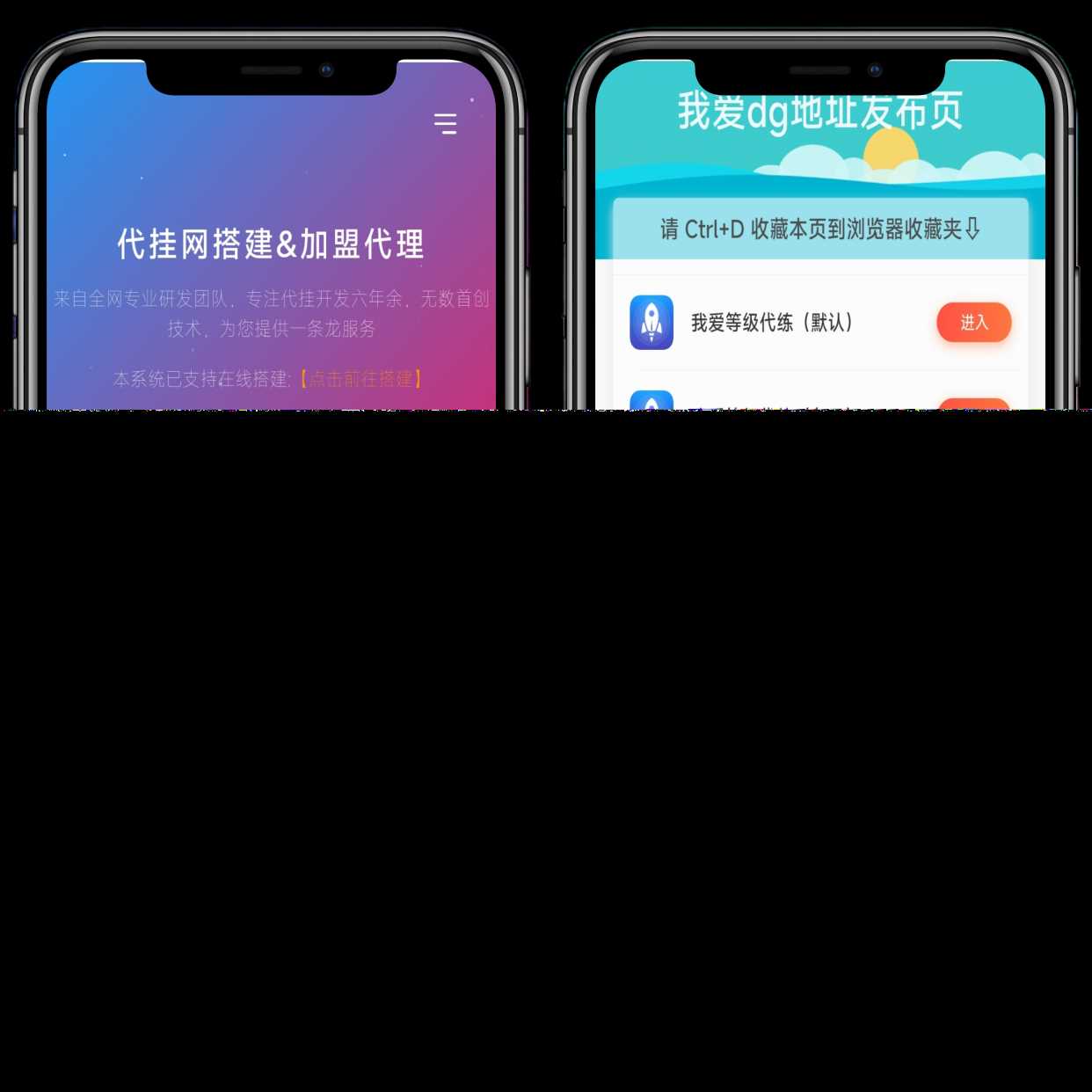 分享一款好看的D挂单页+加盟代理+网址发布页+app下载页 - 淘金派资源网