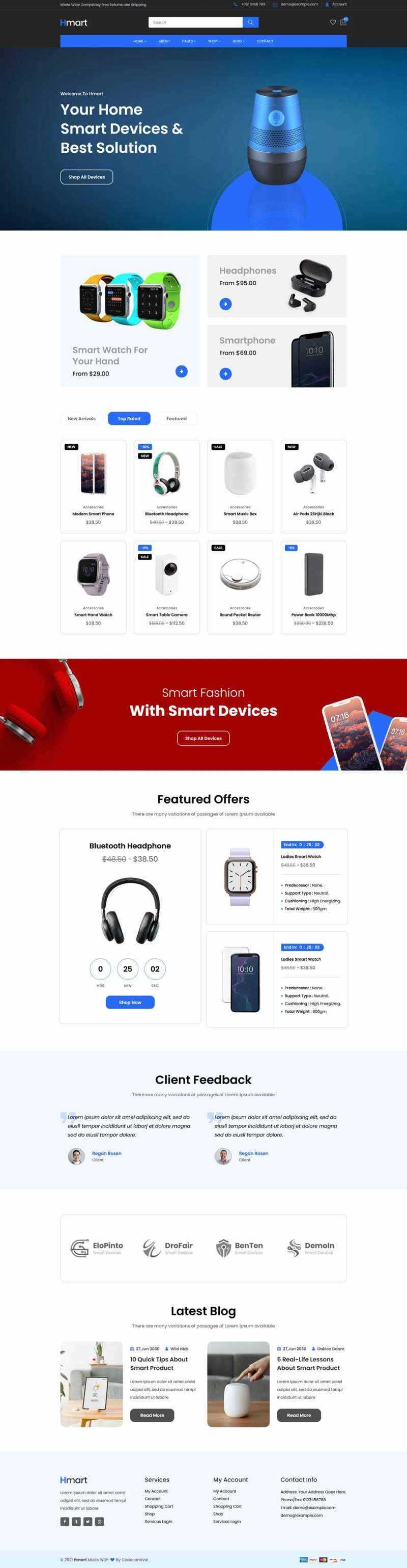 智能数码产品销售商城HTML模板 - 淘金派资源网