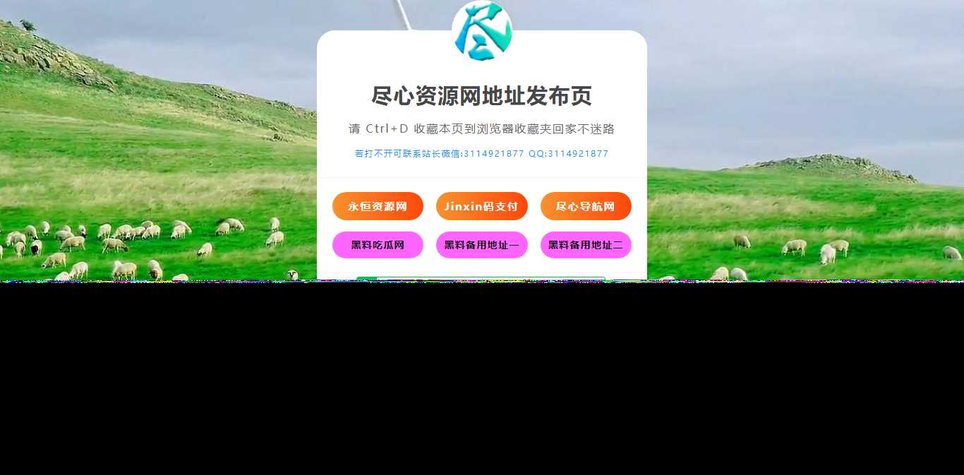 自适应网址导航网站发布页单页网页模板html静态无后台源码 - 淘金派资源网