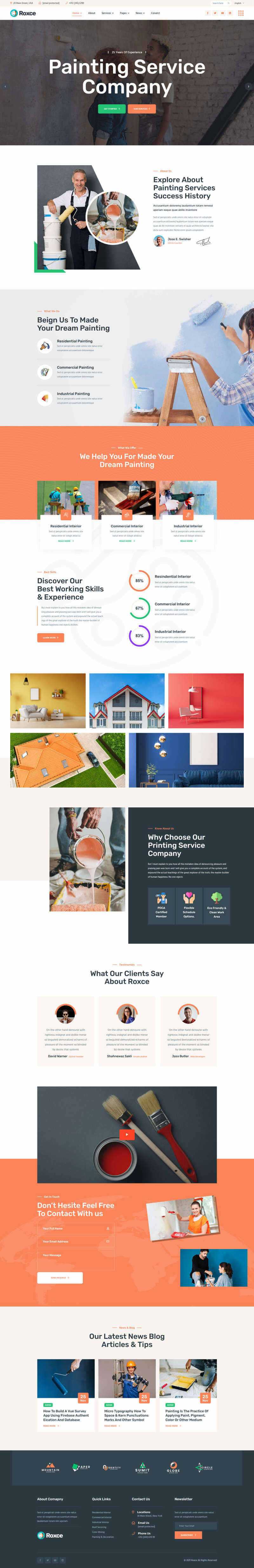 Bootstrap5响应式涂料油漆厂家网站html模板 - 淘金派资源网