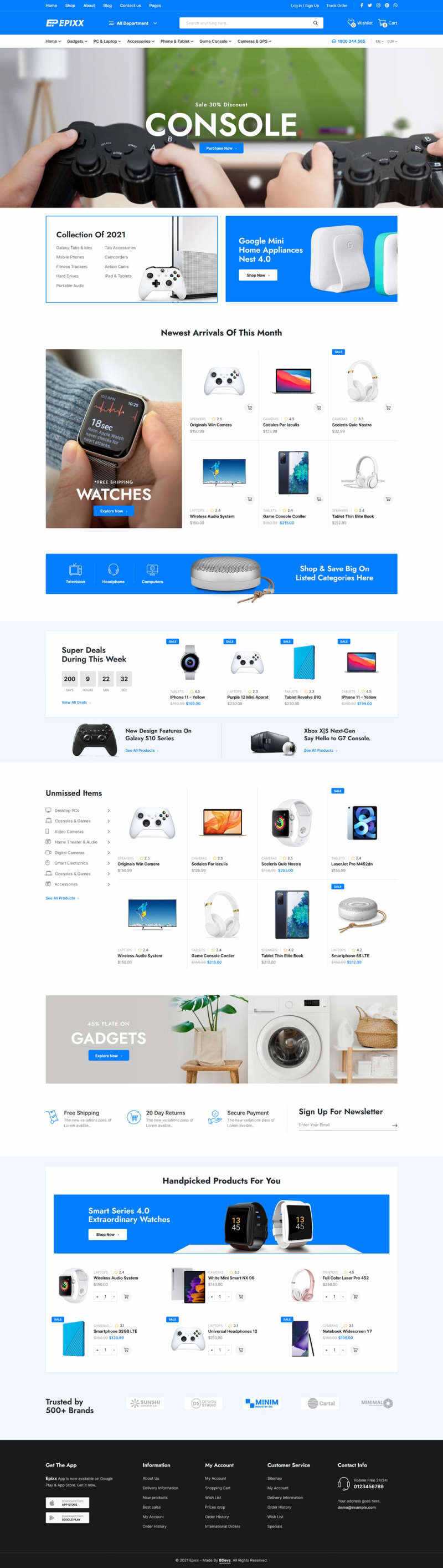 数码产品电子商务HTML响应式模板 - 淘金派资源网