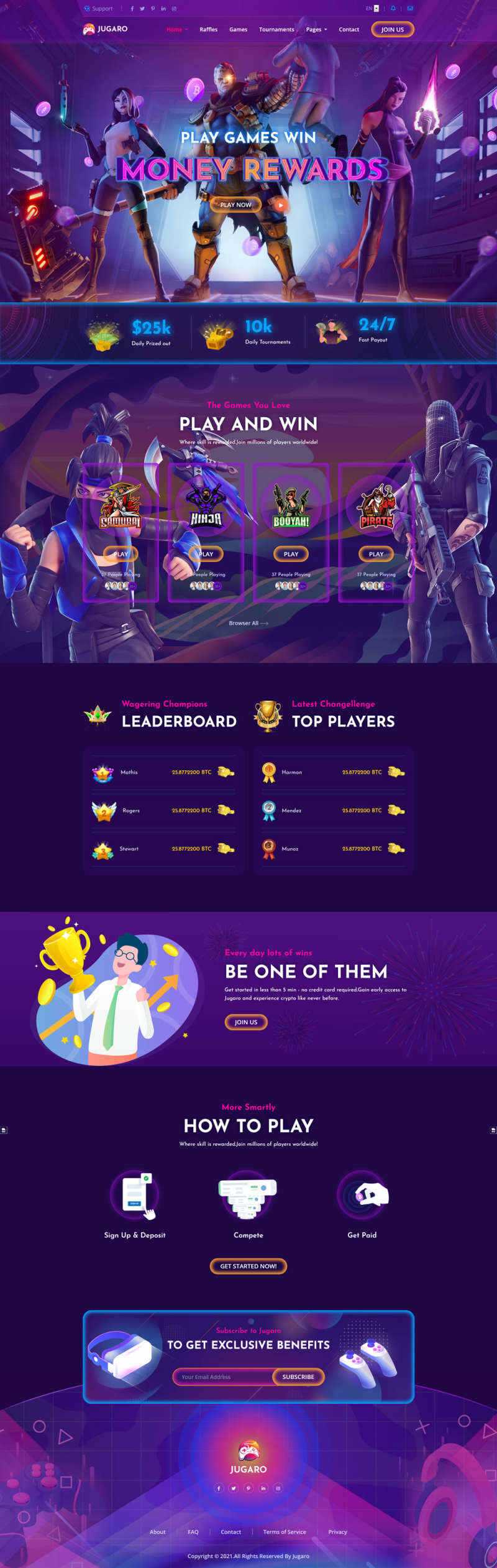 bootstrap响应式电子竞技游戏官网HTML模板 - 淘金派资源网