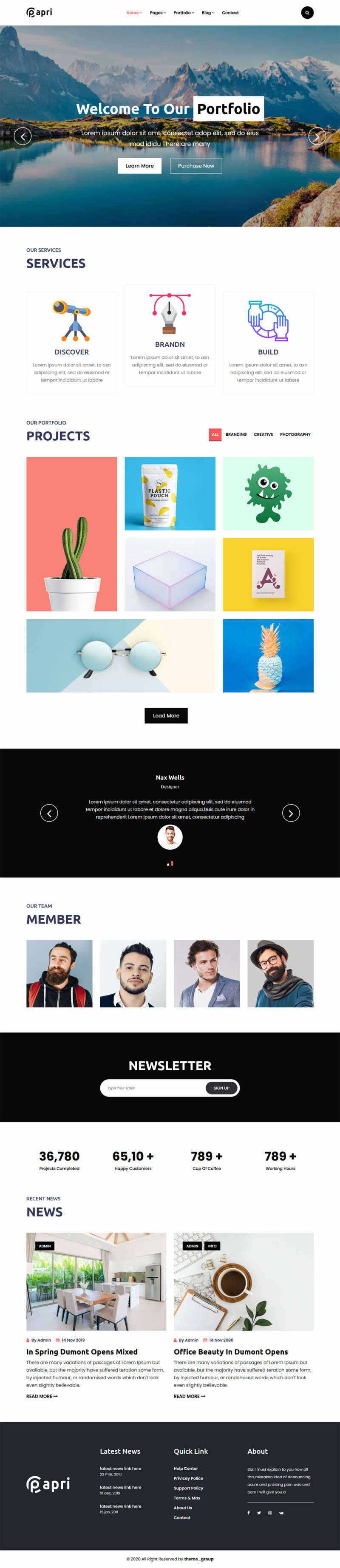 bootstrap多功能的企业介绍展示html5模板 - 淘金派资源网