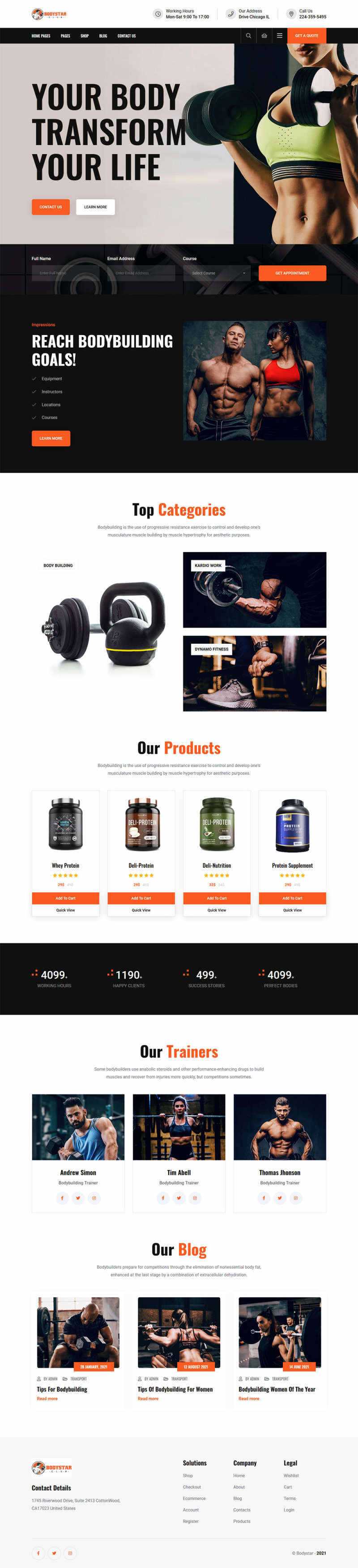 bootstrap响应式健身房设备公司官网html模板 - 淘金派资源网