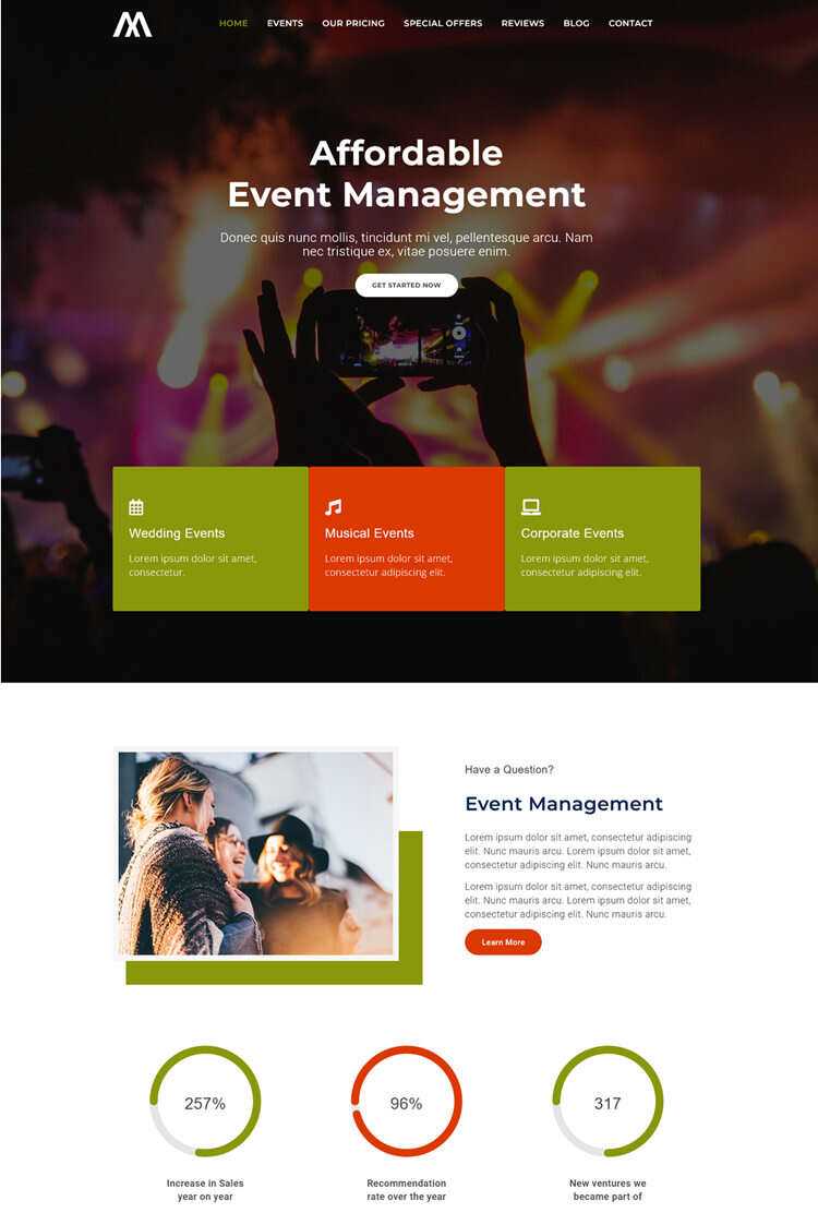 各类活动策划公司网站html5模版 - 淘金派资源网