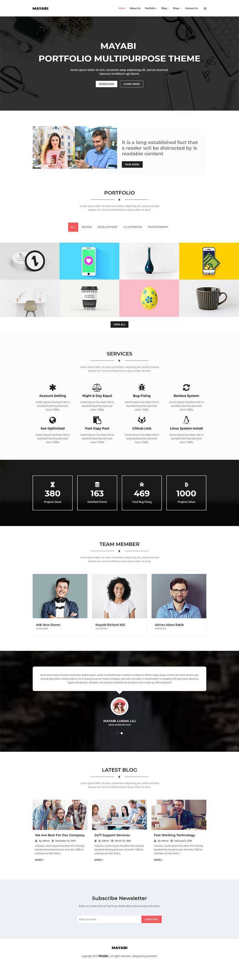 响应式多用途的公司业务展示HTML5模板 - 淘金派资源网