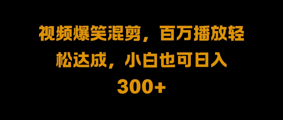 视频号零门槛！爆火视频搬运后二次剪辑，轻松达成日入 1000+ - 淘金派资源网