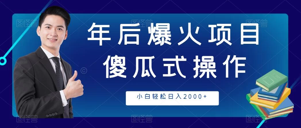 年后爆火项目，傻瓜式操作，收益稳定，小白轻松日入2000+ - 淘金派资源网
