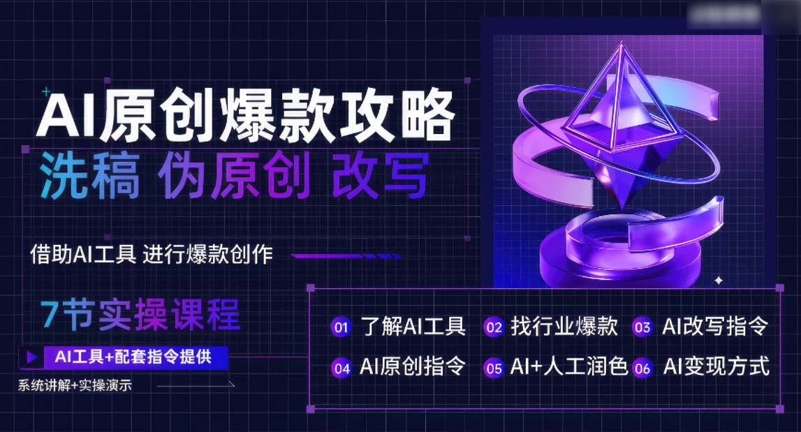 AI原创爆款攻略，洗稿改写伪原创必备，轻松创作10万+爆款文案 - 淘金派资源网