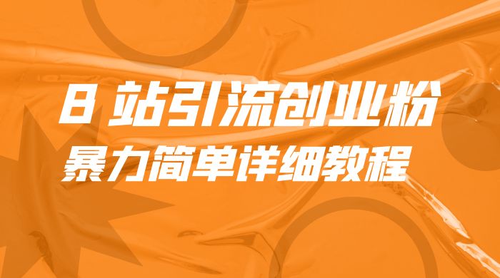 B 站引流创业粉：暴力简单详细教程 - 淘金派资源网
