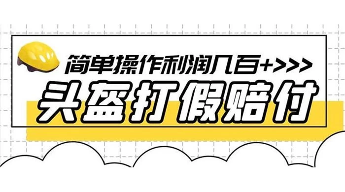 打假 3c 头盔项目，月入过万，小白有手就行 【揭秘】 - 淘金派资源网