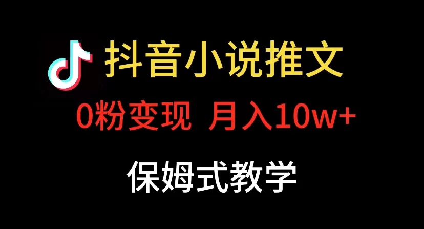 小说推文月入 10w，最适合小白上手，保姆式教学 - 淘金派资源网