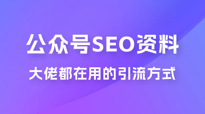 公众号 SEO 虚拟资料，操作简单，日入 500+，可批量操作 - 淘金派资源网