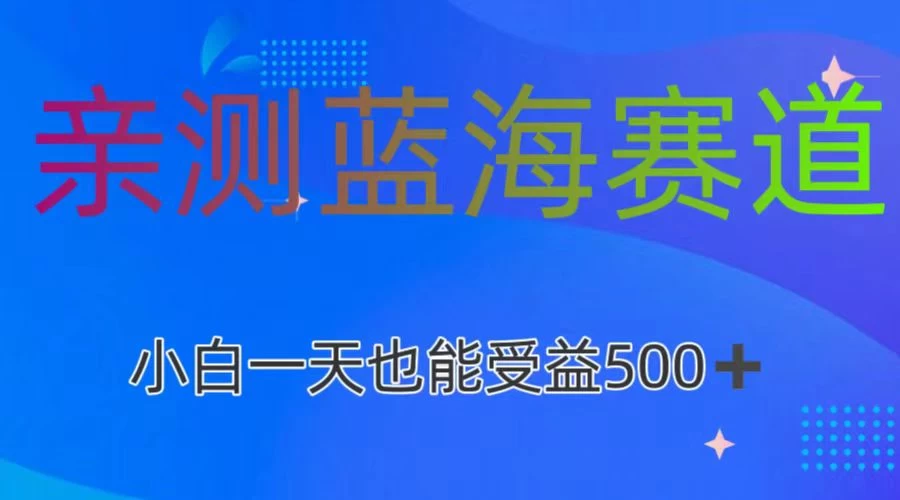 亲测蓝海赛道，利用AI创作，小白一天收益500+ - 淘金派资源网