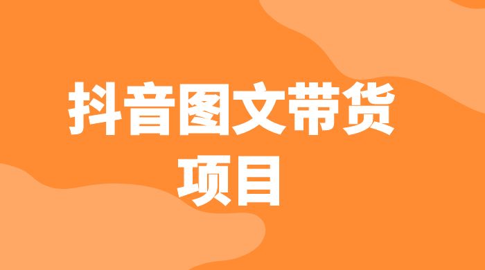 抖音图文带货项目：操作简单无门槛，适合小白 - 淘金派资源网