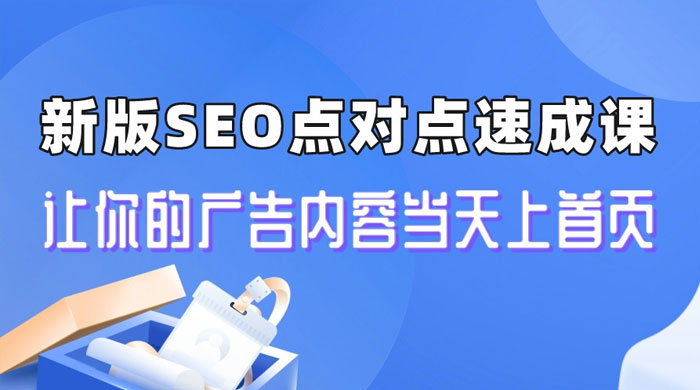 新版 SEO 点对点引流速成课：让你的广告内容当天上首页 - 淘金派资源网