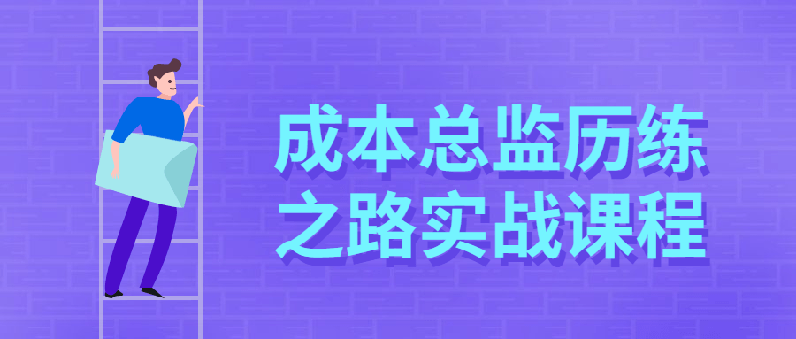 成本总监历练之路实战课程 - 淘金派资源网