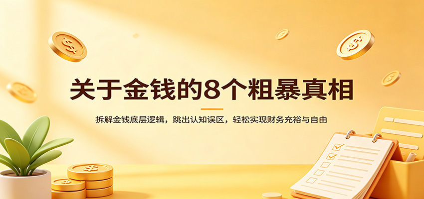 关于金钱的8个粗暴真相：拆解金钱底层逻辑，跳出认知误区，轻松实现财务充裕与自由 - 淘金派资源网
