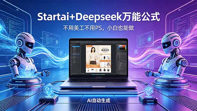 AI自动做电商详情页：Startai+Deepseek万能公式，不用美工不用PS，小白也能做 - 淘金派资源网