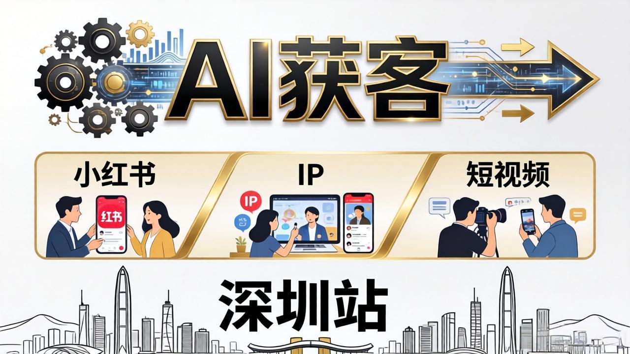 2026AI获客大课深圳站：4月17日-19日3天2夜拆透小红书+IP+短视频，老板操盘手必来 - 淘金派资源网