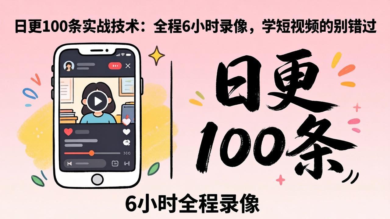 某工作坊东莞2026年4月12线下课：日更100条实战：全程6小时录像，学短视频的别错过 - 淘金派资源网