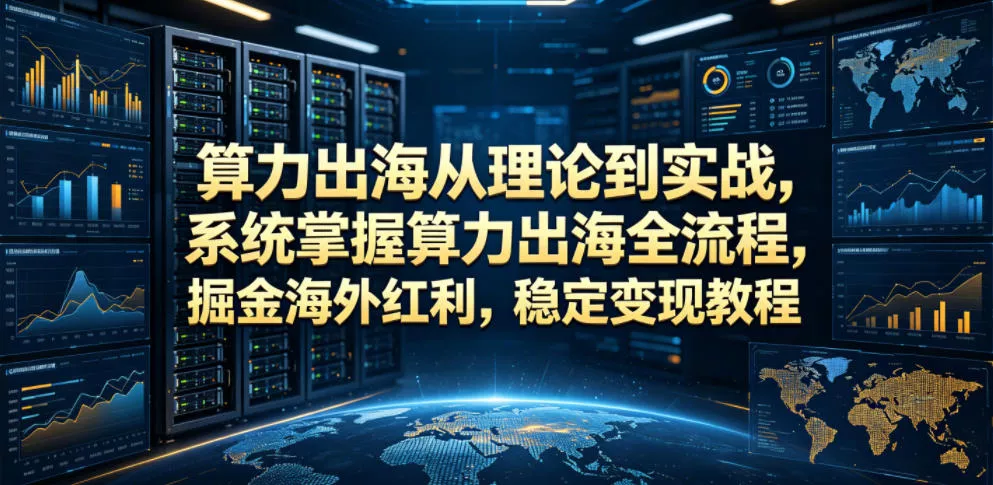 算力出海从理论到实战，系统掌握算力出海全流程，掘金海外红利，稳定变现教程 - 淘金派资源网