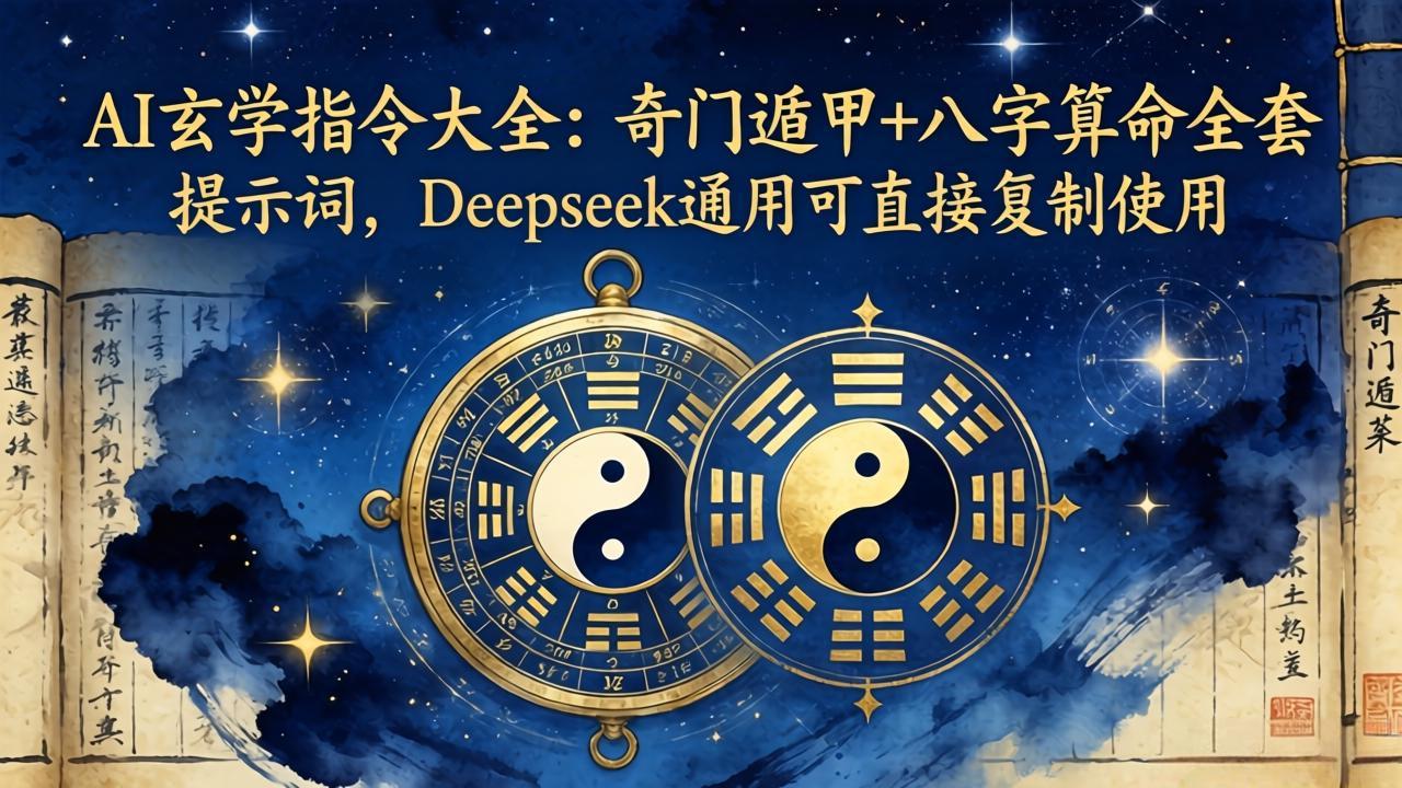 AI玄学指令大全：奇门遁甲+八字算命全套提示词，Deepseek通用可直接复制使用 - 淘金派资源网