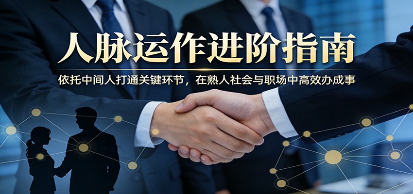 付费文章：人脉运作进阶指南，依托中间人打通关键环节，在熟人社会与职场中高效办成事 - 淘金派资源网
