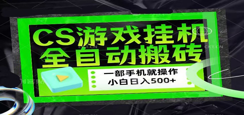 CSGO游戏挂机捡漏搬砖，超稳定的项目，带领1000+小白实现日入500+ - 淘金派资源网