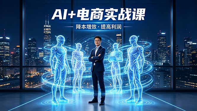 AI+电商实战课，1人+N个AI 智能体，把SOP变AI员工，实现降本增效提高利润 - 淘金派资源网