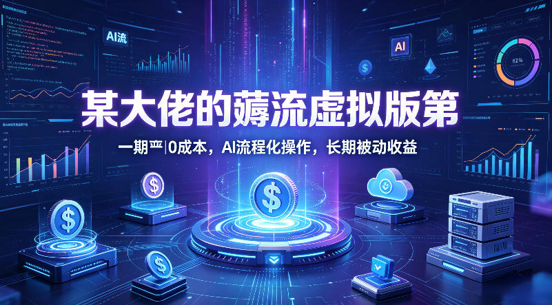 某大佬的薅流虚拟版第一期丨0成本，AI流程化操作，长期被动收益 - 淘金派资源网