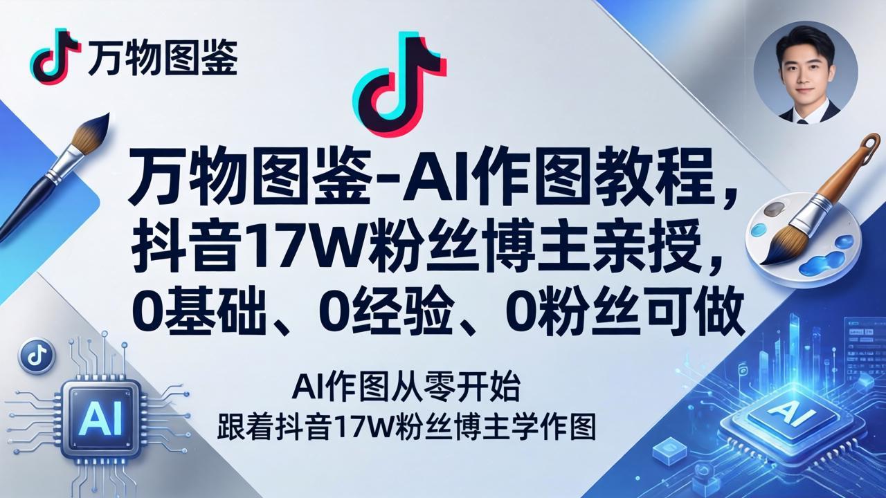 万物图鉴-AI作图教程，抖音17W粉丝博主亲授，0基础、0经验、0粉丝可做 - 淘金派资源网