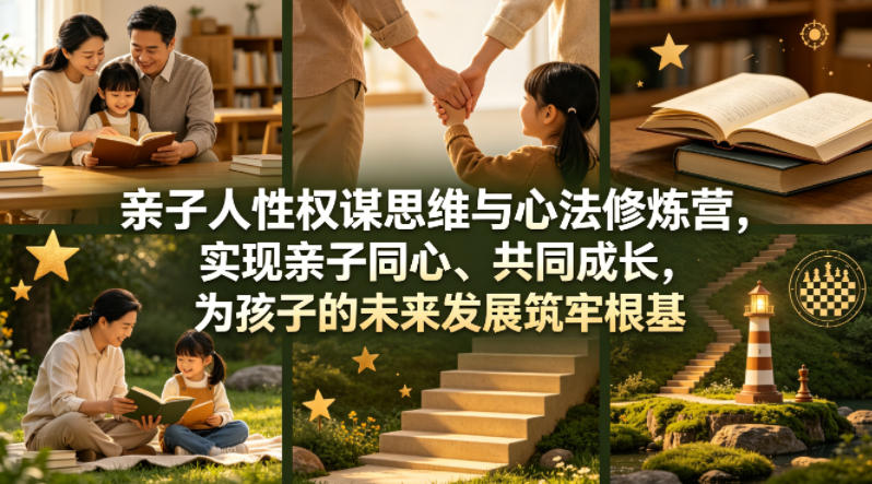 亲子人性权谋思维与心法修炼营，实现亲子同心、共同成长，为孩子的未来发展筑牢根基【音频】 - 淘金派资源网