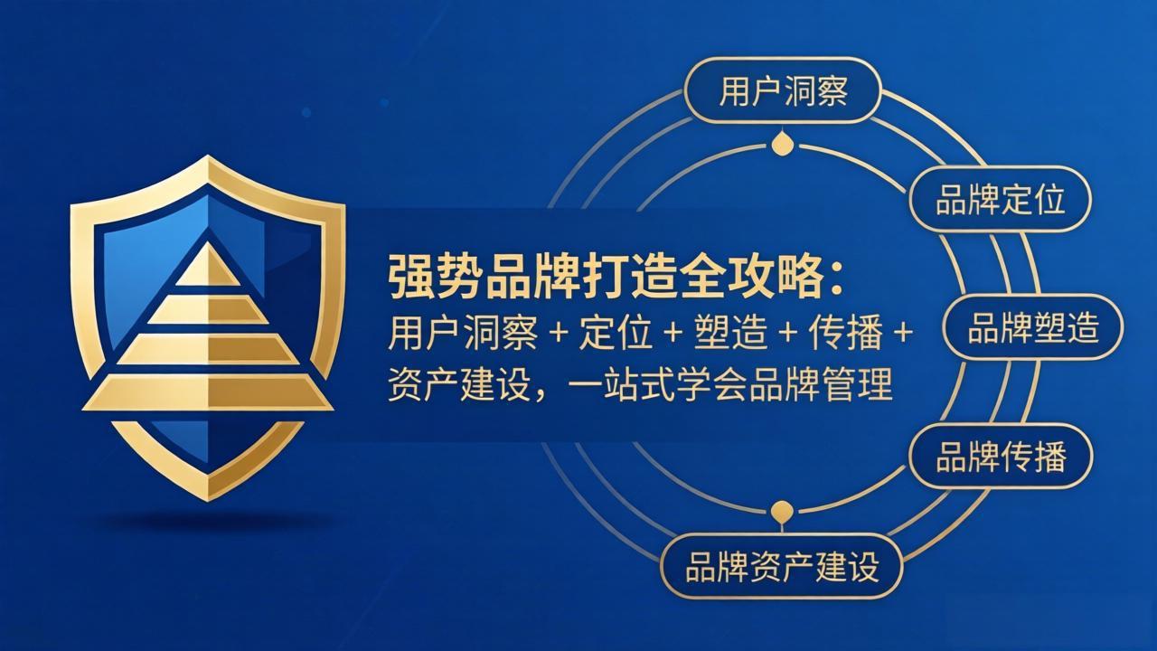 强势品牌打造全攻略：用户洞察 + 定位 + 塑造 + 传播 + 资产建设，一站式学会品牌管理 - 淘金派资源网