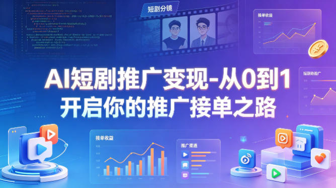 AI短剧推广变现-从0到1开启你的推广接单之路 - 淘金派资源网
