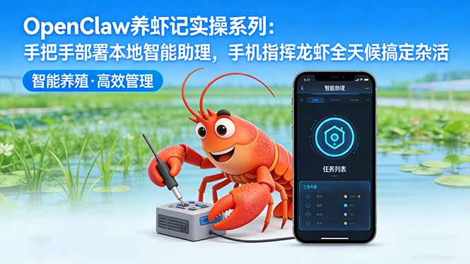 OpenClaw养虾记实操系列-更新：手把手部署本地智能助理，手机指挥龙虾全天候搞定杂活 - 淘金派资源网