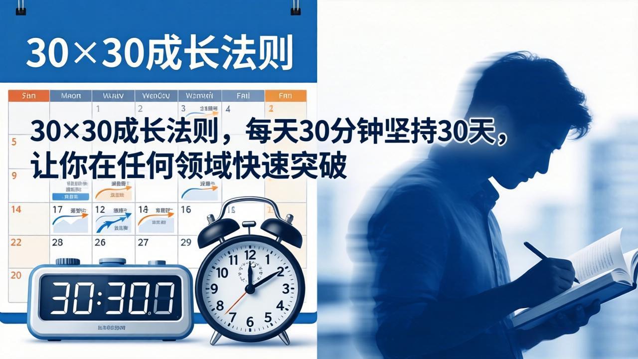 付费文章：30×30成长法则，每天30分钟坚持30天，让你在任何领域快速突破 - 淘金派资源网