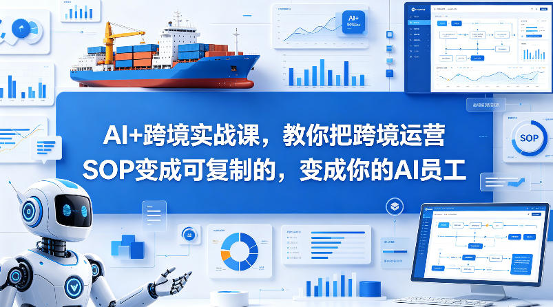 AI+跨境实战课，教你把跨境运营S0变成可复制的，变成你的AI员工 - 淘金派资源网