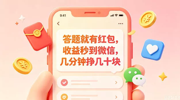 答题就有红包，收益秒到微信，几分钟挣几十块，学生党上班族宝妈都可以玩【揭秘】 - 淘金派资源网