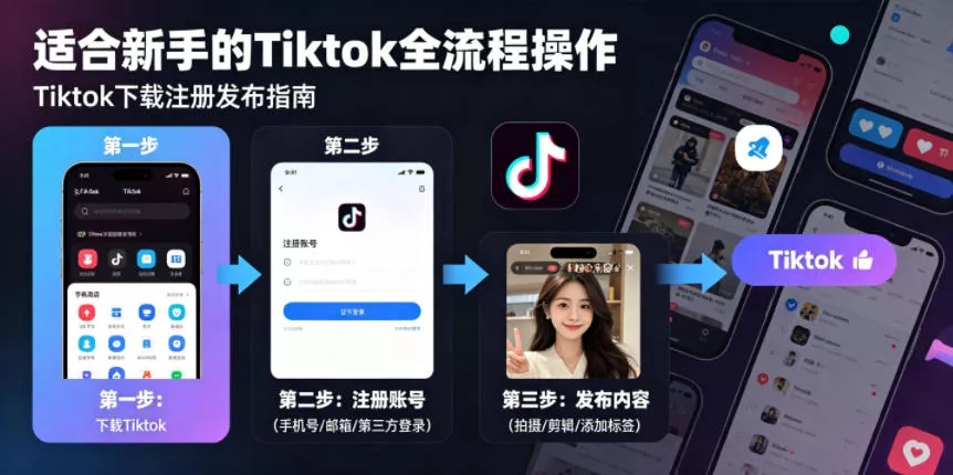 Tiktok下载注册发布，适合新手的Tiktok全流程操作 - 淘金派资源网