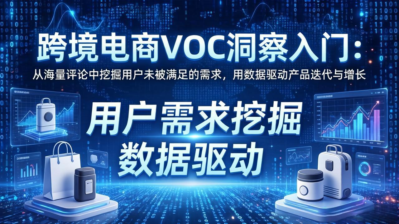 跨境电商VOC洞察入门：从海量评论中挖掘用户未被满足的需求，用数据驱动产品迭代与增长 - 淘金派资源网